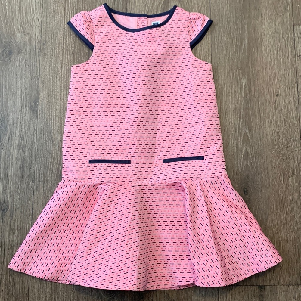 Janie & Jack Pick Stitch Jacquard Dress in Caribbean Rose - Picture 1 of 3